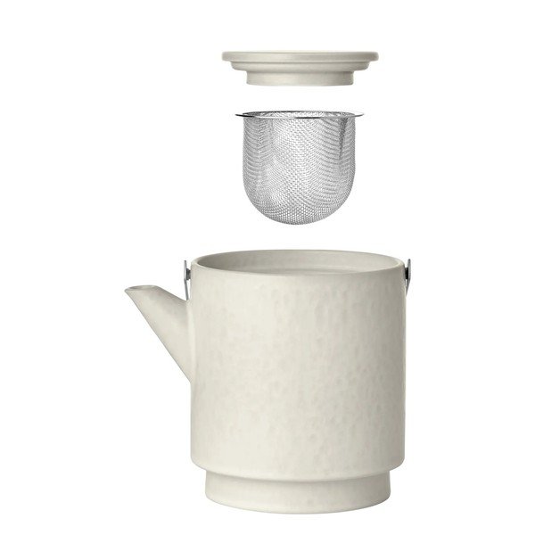 Kreemjas keraamiline teekann sõelaga 1 l Makoto - Blomus-image-2