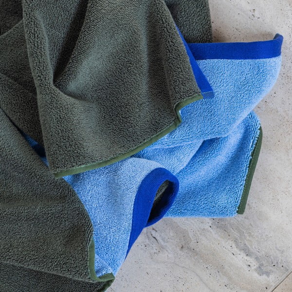Tumerohelised/sinised orgaanilisest puuvillast froteerätikud 2tk komplektis 40x55 cm Soft - Mette Ditmer Denmark-image-3
