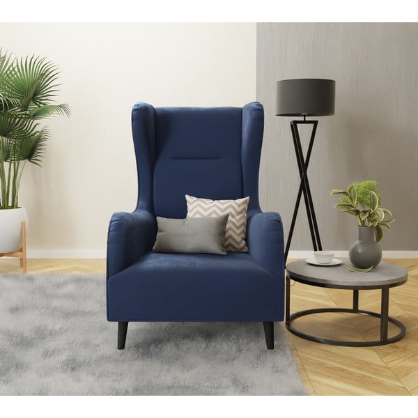 Tumesinine sametist tugitool Carole - Ropez-image-3