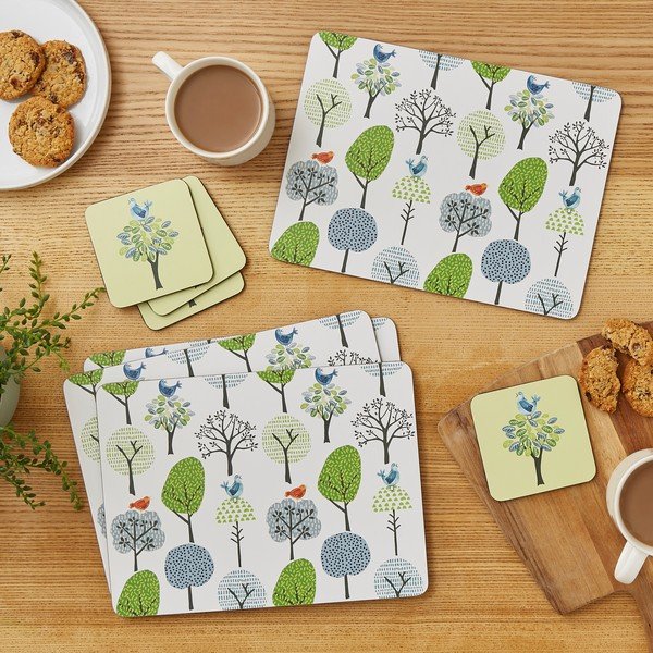 Korgist lauamatid 4tk komplektis Forest Birds - Cooksmart ®-image-1