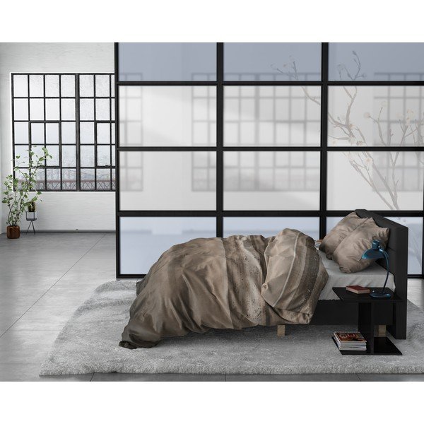 Hnědé flanelové povlečení na jednolůžko Sleeptime Marcus Taupe, 140 x 220 cm-image-4