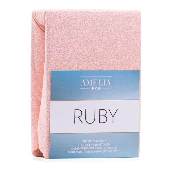 Heleroosa kummiga froteelina 160x200 cm Ruby – AmeliaHome-image-2