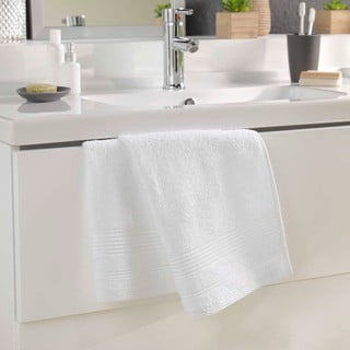 Valge puuvillane froteerätik 50x90 cm Tendresse - douceur d'intérieur
