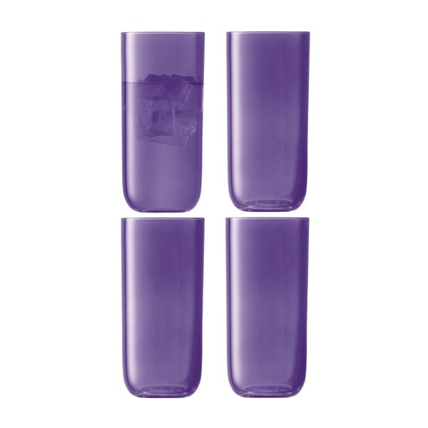 Centro Purple, vysoká sklenice, sada 4 ks