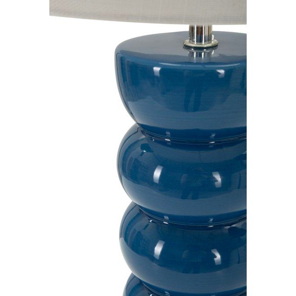 Valge/sinine keraamiline laualamp tekstiilist varjuga (kõrgus 46 cm) Torr - Mauro Ferretti-image-3