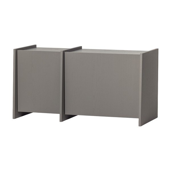 Hall televiisorialus tuhapuidust dekooriga 102x53x44 cm Brock - WOOOD