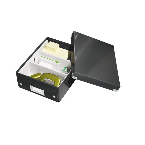 Mustast papist kaanega hoiukarp Click&Store - Leitz-image-3