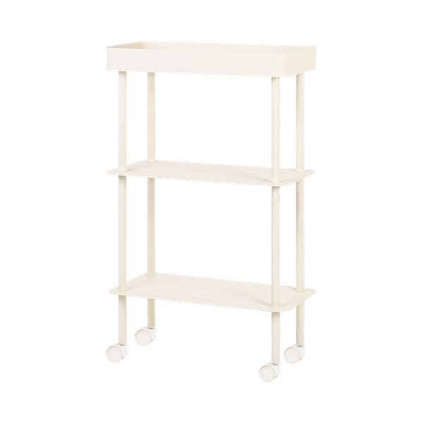 Beež metallist mobiilne riiul 60x97x30 cm Nolle - noo.ma