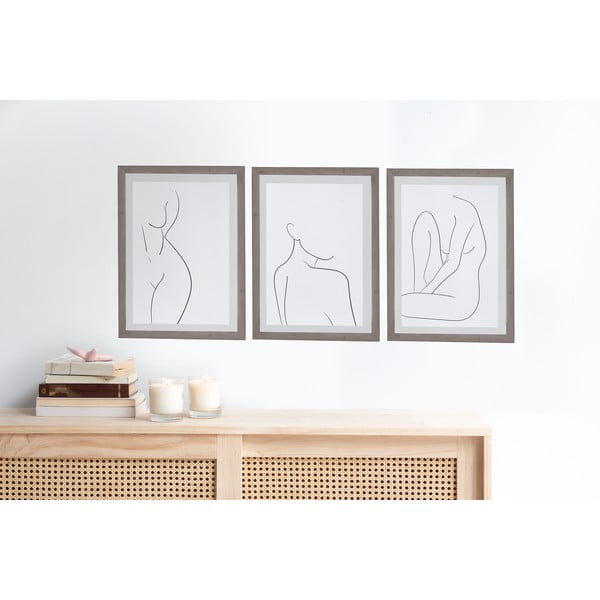 Komplekt 3 seinamaali raamides Body Studies, 30 x 40 cm Body Studies 2 - Surdic-image-1