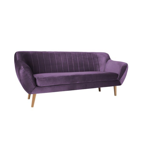 Fialová třímístná pohovka Mazzini Sofas Benito-image-1