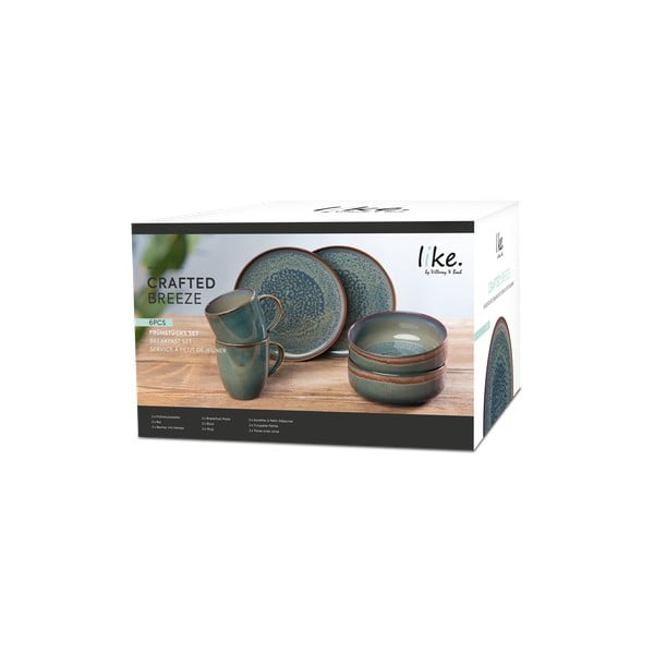 6-osaline roheline portselanist nõudekomplekt Villeroy & Boch Like Crafted - like | Villeroy & Boch-image-1