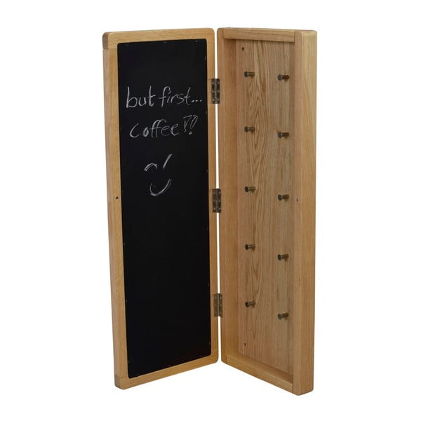 Looduslik tammepuust peegliga võtmekapp Metro - Rowico-image-3