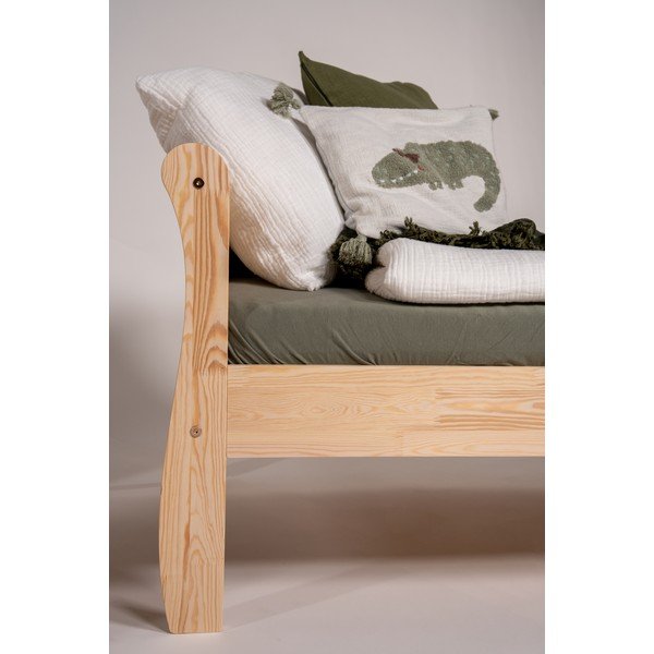 Männipuidust lastevoodi koos voodipõhjaga 100x200 cm Roma - Adeko-image-4