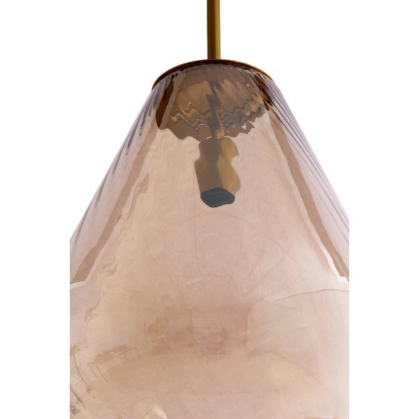Merevaigukollane ripplamp klaasist varjuga Leona - Light & Living-image-3
