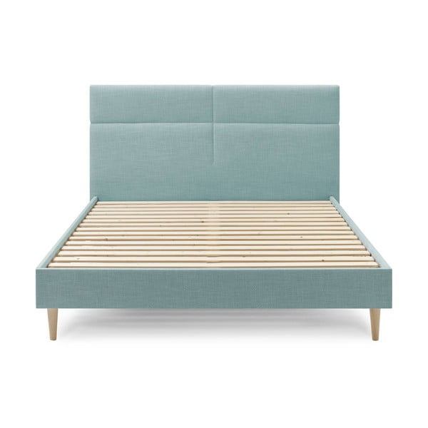 Türkiissinine kaheinimesevoodi koos restiga 180x200 cm Elyna - Bobochic Paris-image-1