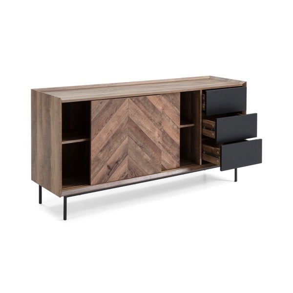 Tammepuidust musta dekooriga sahtli kapp Utah - Marckeric-image-4