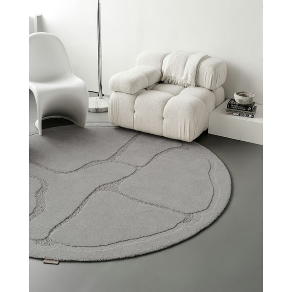 Hall villane ümmargune vaip ø 160 cm Morphic Organica - Agnella-image-2
