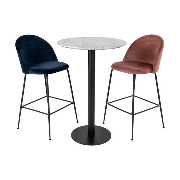 Ümmargune marmorist baarilaud  ø 70 cm Bolzano - House Nordic-image-4