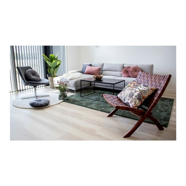 Teakpuust ja nahast kokkupandav tool Montana - House Nordic-image-1