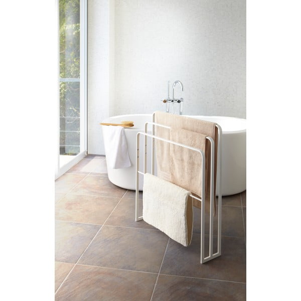 Valge metallist rätikuhoidja Yamazaki Tower - YAMAZAKI-image-1