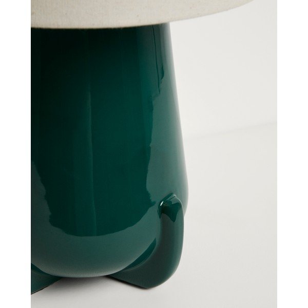 Roheline/elevandiluust keraamiline laualamp (kõrgus 45,5 cm) Odra - Kave Home-image-4