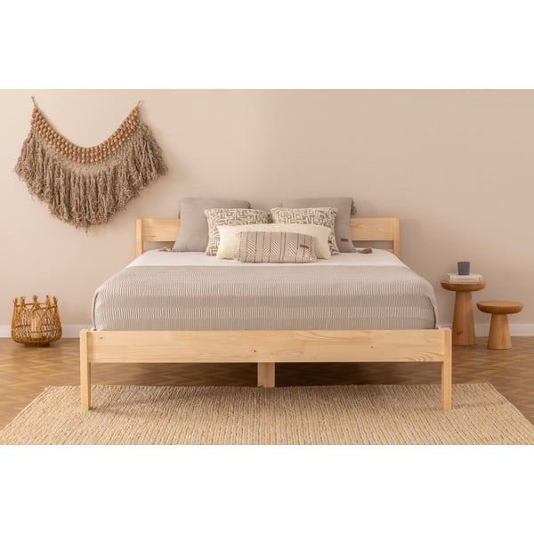 Naturaalset värvi kuusepuidust kaheinimesevoodi 180x200 cm Venus - Kalune Design-image-2