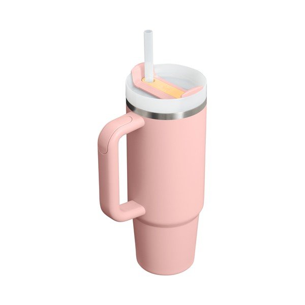Virsikuvärvi roostevabast terasest termospudel koos kõrrega 890 ml Quencher H2.O FlowState™ Tumbler Peach Rose - Stanley-image-2