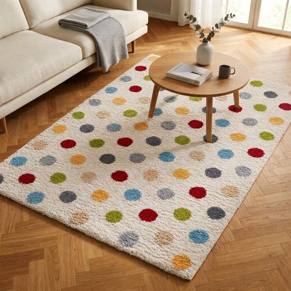 Kreem vaip 160x230 cm Norge Dots – Universal-image-1