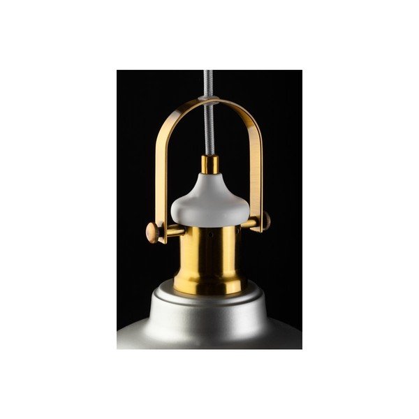 Hõbedane rippvalgusti metallist varjuga ø 22 cm Zenit - GTV-image-2