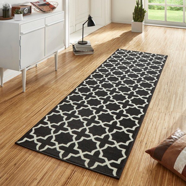 Must-valge jooksja , 80 x 200 cm Basic Glam - Hanse Home-image-1
