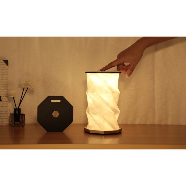 Must LED laualamp (kõrgus 18 cm) Twist Hexagon - Gingko-image-3