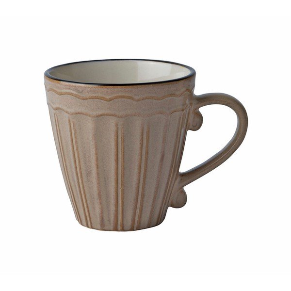 Sada 4 kameninových hrnků a konvice Brown-image-3