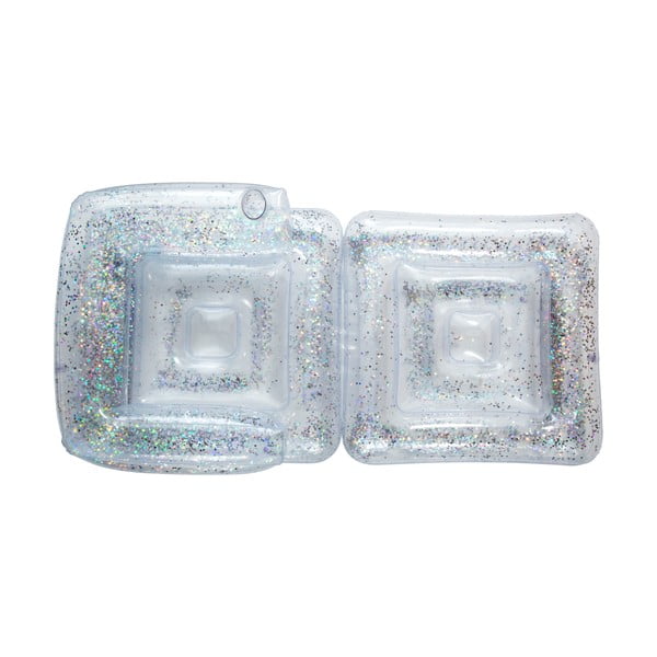 Läbipaistev täispuhutav lamamistool Lilo Glitter - Sunnylife-image-3