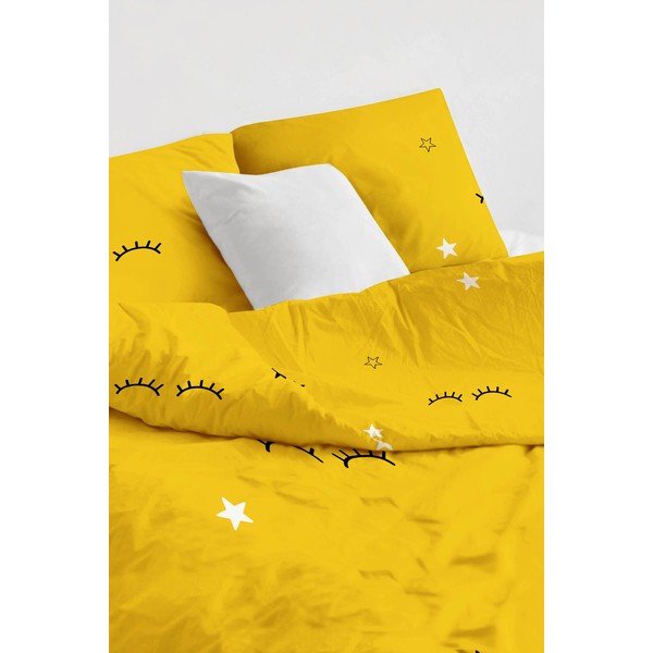 Kollane laste voodipesu üheinimesevoodile 140x200 cm Dide - Mijolnir-image-2