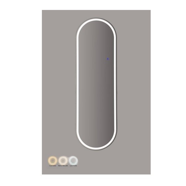 Seinapeegel valgustusega 50x160 cm - Mauro Ferretti-image-2