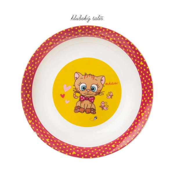 3-osaline laste portselanist söögikomplekt Kittens - Orion-image-1