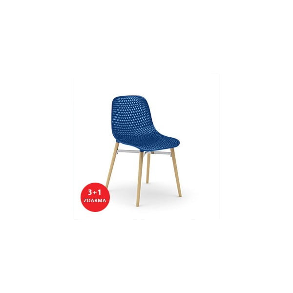 Set židlí Next 3+1 zdarma, modrá