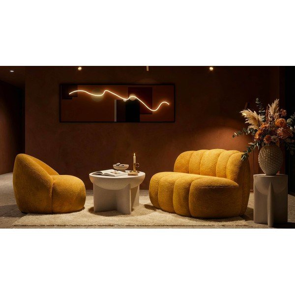 Sinepikarva buklee kangast diivan 145 cm Ball - Mauro Ferretti-image-1