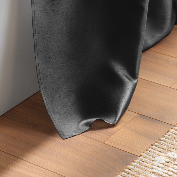 Tumehall mikrosatiinist kardin 140x240 cm Shana - douceur d'intérieur-image-4