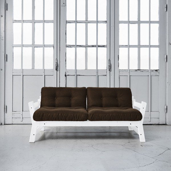 Rozkládací pohovka Karup Step White/Choco Brown-image-1