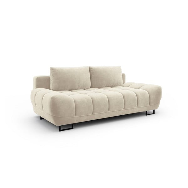 Beež kolmekohaline diivanvoodi koos sametpolstriga Cirrus - Windsor & Co Sofas-image-3