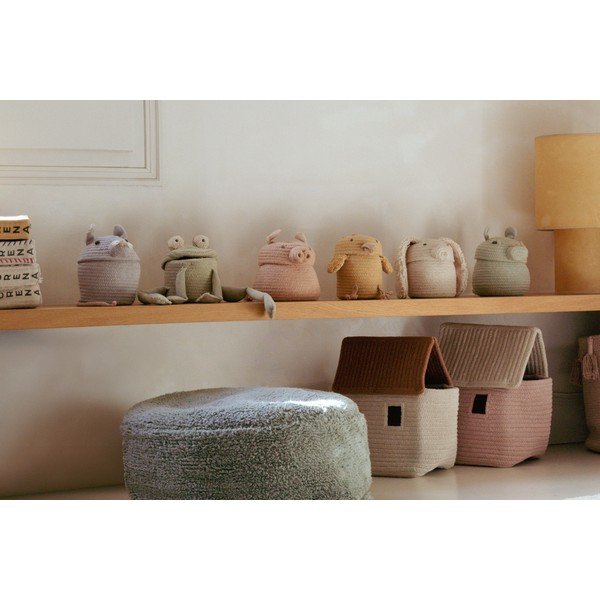 Kreem riidest laste mänguasjakorv ø 15x15 cm Mini Rita the Rabbit - Lorena Canals-image-4