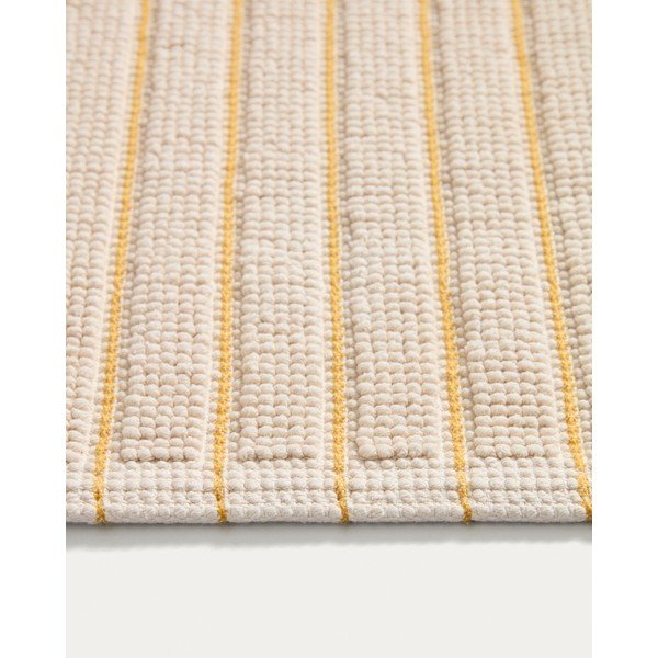 Kollane/beež tekstiilist vannitoamatt 50x80 cm Merade - Kave Home-image-3