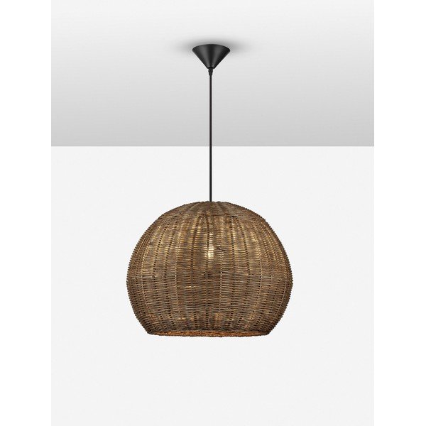 Rotangist ripplamp naturaalses värvitoonis, ø 39 cm Rielo - Nova Luce-image-3