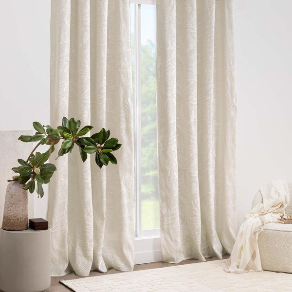 Kreemikas kardin 140x240 cm Lorenza - douceur d'intérieur-image-1