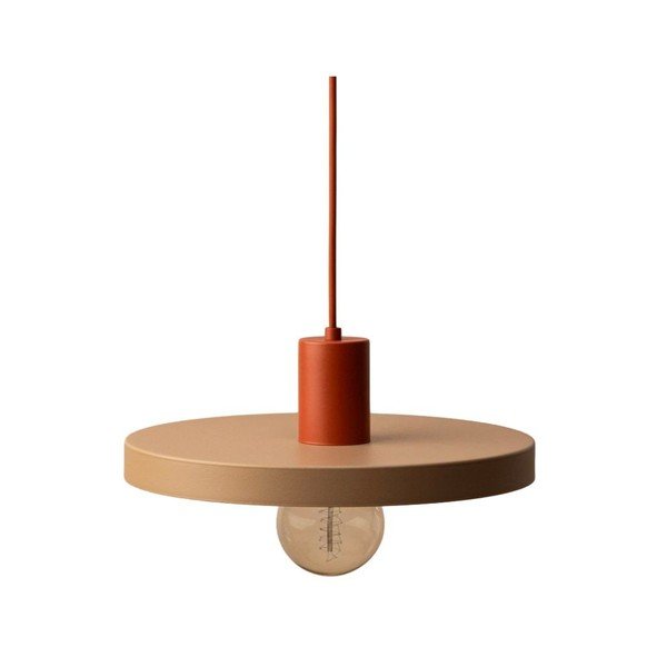Metallist ripplamp telliskivi värvi, ø 30 cm Ori - Micadoni
