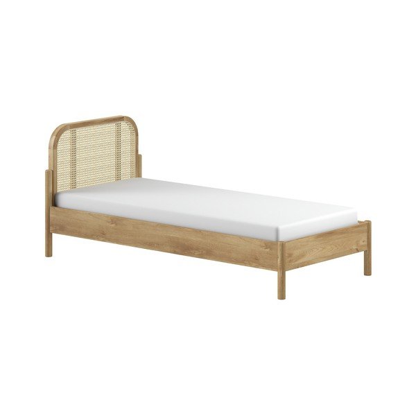 Tammepuidust üheinimesevoodi koos voodipõhjaga 90x200 cm Olive Rotan - Vipack