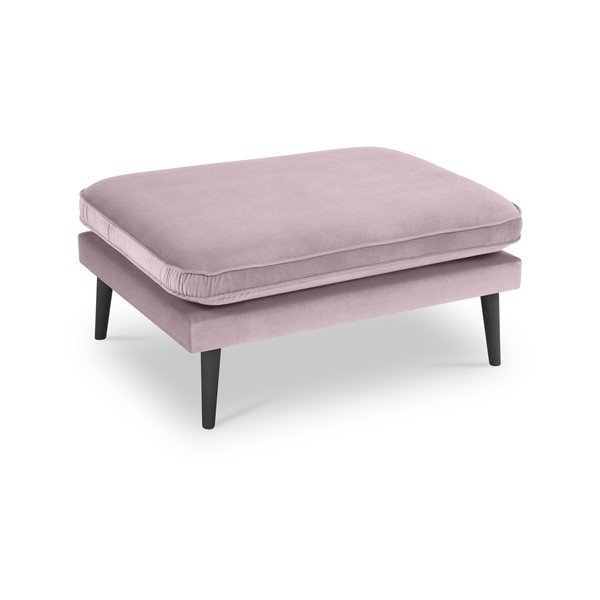 Heleroosa sametist jalatugi mustade jalgadega Lento - Kooko Home-image-2