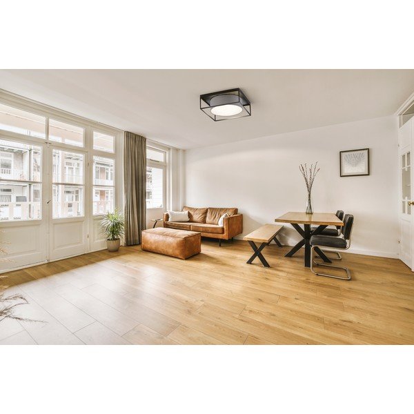 Must-hall laevalgusti tekstiilist varjuga 60x60 cm Carre - Fischer & Honsel-image-1