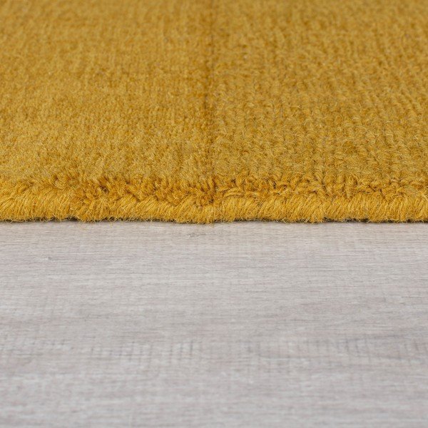 Ookerkollane käsitsi kootud villane vaip 120x170 cm Demi Check Ombre - Flair Rugs-image-4